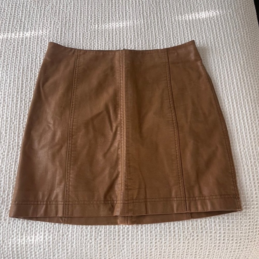 Free People Faux Leather Skirt